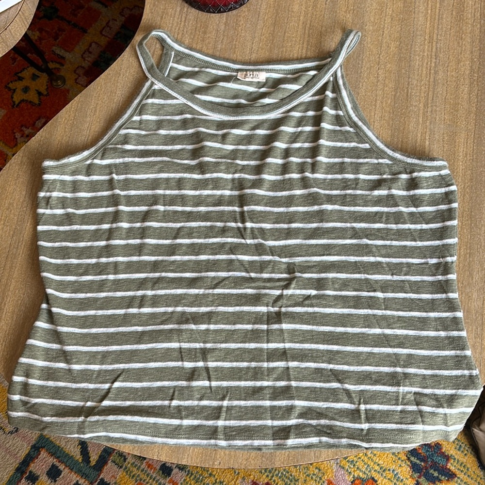 A.N.A Striped Halter Style Tank Top XXL